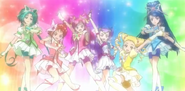 Yes! Pretty Cure 5 GoGo! en el Opening de Pretty Cure All Stars DX3.