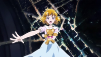 Mirai is flung up into the sky