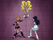Luminosa libera a las Pretty Cure con la "Acción Heartiel"