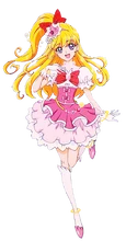 Cure Miracle's full stance from Minna de Utau♪ Kiseki no Mahou!