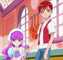 Yukari & Akira listen to Ichika's idea for chocolate macarons