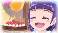 Young Riko with her cake