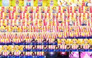 Collage de la transformación a Palomitas Animadora y el ataque "Explosión Cinta Corazón Pretty Cure"