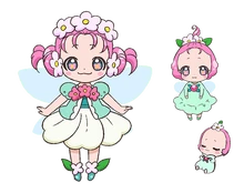 Ha-chan's growth stages from Toei Animation's website