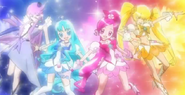 Heartcatch Precure Cures in DX3 Opening