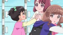 Nodoka stops the little girl from taking Rabirin