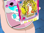 Slashing the Queen card to transform into Pretty Cure