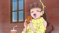 Kirara eats her donuts