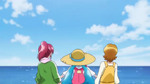 The Trio Looking at The Ocean