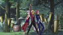 Trio de Major poses when meetung Hibiki, Kanade, and Ellen