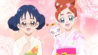 Haruka and Yui in their yukatas.