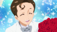 4. Kimimaro entregandoles unas rosas a Minami