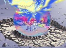 Pretty Cure's rainbow-colored shield.