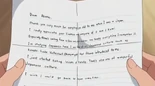 The letter that Brian gave to Akane in episode 40