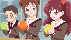 Оокума, Кание и Саруватари на уроке вязания