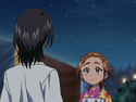 Kazuya comes by and helps Saki stand up