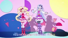 Cure Macherie and Cure Amour dancing