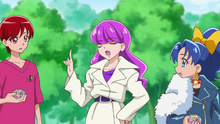 Yukari pointing out their clothes are too big now