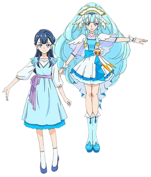 Perfiles de Saaya y Cure Ange