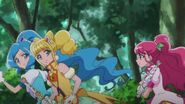 Las Pretty Cure en disposición de tratar a los otros Megabyougen