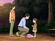 Nozomi and her father make up.