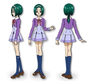 Komachi in ihrer Schuluniform
