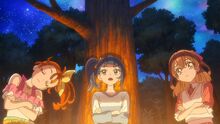 The three girls think for a moment