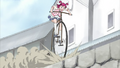 Nozomi on a special bike