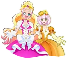 Cure Flora and Pumplulu's poses from the poster