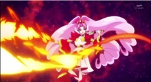 Cure Scarlet using Scarlet Flame