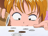 Nagisa mirando sus ahorros