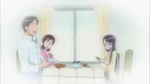 Hideaki eating with his family