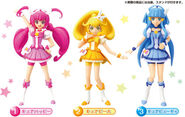 Cure Happy, Cure Peace, and Cure Beauty Cutie Figures