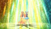 Cure Sunset and Cure Wave's poses