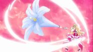 Flora utilizando el Torbellino Lirio Pretty Cure