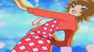 Itsuki in a red dress