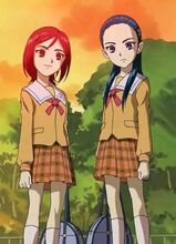 Michiru and Kaoru in school uniform