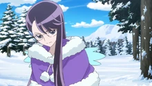 Yuri introduces herself while dodging snowballs