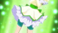 Mint's skirt appears