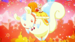 Custard on her crystal squirrel