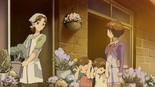 Kazuyo with kids in front of "Fleuriste Natsuki"