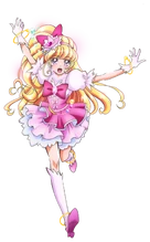 Cure Miracle's full stance from the Mahou Tsukai Pretty Cure! movie