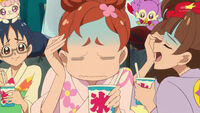 Haruka and Kirara getting a brainfreeze from their shaved ice