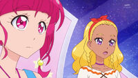 Hikaru and Elena look over at Madoka