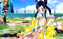 Luminous passing out in the hands of Cure White (Futari wa Pretty Cure Max Heart: The Movie)