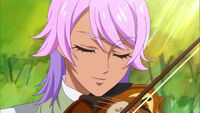 Kanata playing his violin