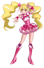 Cure Peach's full stance from All Stars Memories