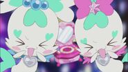 ¡Ahora es momento de que las Pretty Cure prueben sus nuevos poderes-desu!