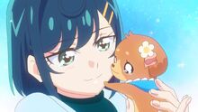Kokone hugs Pam-Pam