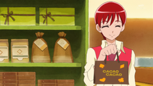 Akira buys the chocolate for Miku
